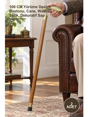 Yenilig 2 Adet Balık Tasarımlı Pirinç Baston – 100 cm Yürüme Destek Bastonu, Cane, Walking Stick, Dekoratif Sap