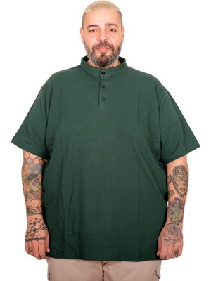 ModeXL Mode Xl Büyük Beden Erkek Hakim Yaka Polo T-Shirt U24339 Nefti