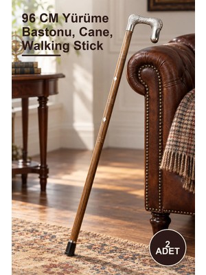 Yenilig 2 Adet Pirinç Köpek Tasarımlı Baston – 96 cm Yürüme Bastonu, Cane, Walking Stick