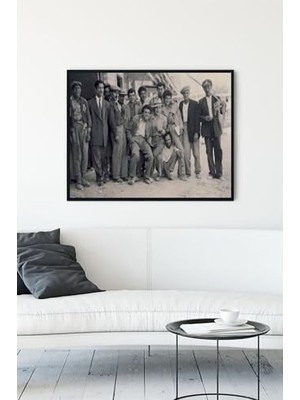 aklow akyoleticaret (PSTER10878) Eski Beyefendiler Nostaljik Çerçeveli Tablo 2 (30 x 40 Cm)