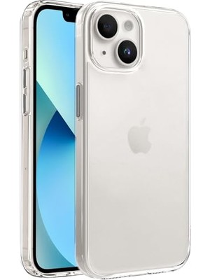 Mey İthalat iPhone 13-14 ile Uyumlu Supermatt Serisi Arkası Parmak Izi Tutmayan Sert Mat Polikarbonat Kenarları Tpu Silikon Metal Tuşlu Premium Şeffaf Kılıf Kapak (Klasik, 13-14)
