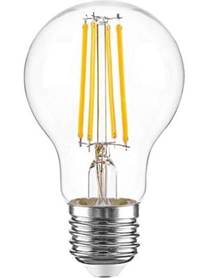 Mey İthalat Cata 8W Rustik LED Ampul 10'lu Eko Paket, CT-4217G, E27 Duy Günışığı (Sarı) Işık, Enerji Tasarruflu Dekoratif Filament Edison Ampul