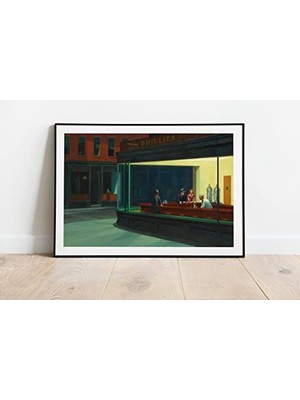 Mey İthalat Pegziz PGZZNM623 Edward Hopper Sanatsal Duvar Dekorasyon Poster 60X90 cm