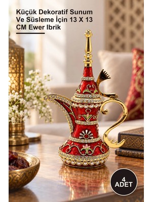 Yenilig 4 Adet Ibrik – Küçük Dekoratif Sunum ve Süsleme Için 13 x 13 cm Ewer Ibrik