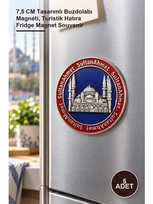 Yenilig 5 Adet Sultanahmet Yöresel Magnet – 7,5 cm Tasarımlı Buzdolabı Magneti, Turistik Hatıra Fridge Magnet Souvenir