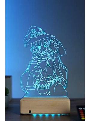 Trendexa Megumin - Kono Subarashii 16 Renk Anime Gece Lambası