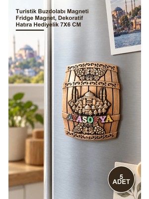 Yenilig 5 Adet Yöresel Ayasofya Magnet – Turistik Buzdolabı Magneti Fridge Magnet, Dekoratif Hatıra Hediyelik 7x6 cm