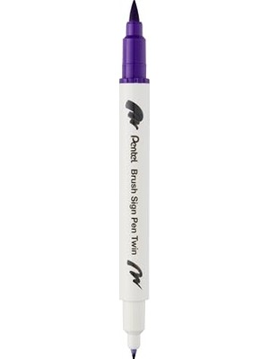 Trendexa Brush Sing Pen Twin Çift Taraflı Fırça Uçlu Kalem Mor