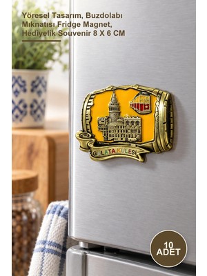 Yenilig 10 Adet Galata Kulesi Magnet – Yöresel Tasarım, Buzdolabı Mıknatısı Fridge Magnet, Hediyelik Souvenir 8 x 6 cm
