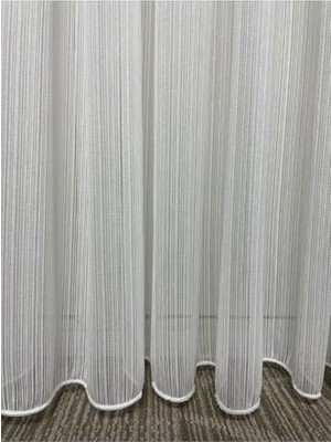 Trendexa Cortibo Çizgili Çelik Tül Perde (Pilesiz), 200 x 250
