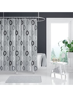 Trendexa Zethome Banyo Duş Perdesi 5033 Çift Kanat Gri 2X120X200