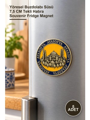 Yenilig 5 Adet Ayasofya Magnet – Yöresel Buzdolabı Süsü 7,5 cm Tekli Hatıra Souvenir Fridge Magnet
