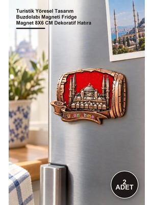 Yenilig 2 Adet Sultanahmet Magnet – Turistik Yöresel Tasarım Buzdolabı Magneti Fridge Magnet 8x6 cm Dekoratif Hatıra