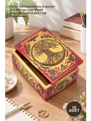 Yenilig 10 Adet Polyester Kutu – Küçük Saklama Kutusu Organizer Box Storage Case Model ALK2366 14.2X10.2X5.7 cm