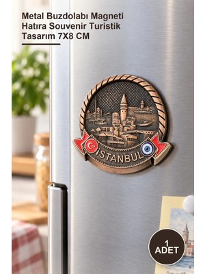 Yenilig 1 Adet Istanbul Yöresel Magnet – Metal Buzdolabı Magneti Hatıra Souvenir Turistik Tasarım 7x8 cm