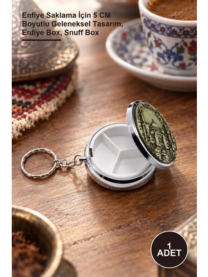 Yenilig 1 Adet Kabartmalı Yöresel Enfiye Kutusu – Enfiye Saklama Için 5 cm Boyutlu Geleneksel Tasarım, Enfiye Box, Snuff Box