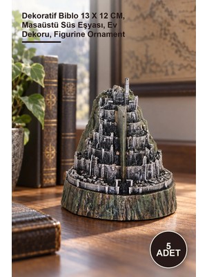 Yenilig 5 Adet Gondor Biblo – Dekoratif Biblo 13 x 12 Cm, Masaüstü Süs Eşyası, Ev Dekoru, Figurine Ornament