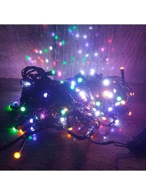 Alvenda Home 10 M 100 LED Damla Uçlu LED Işık Rgb Işık Siyah Kablo