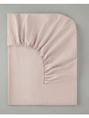 English Home Pure Pamuklu Tek Kişilik Lastikli Çarşaf 100X200 cm Toz Pembe