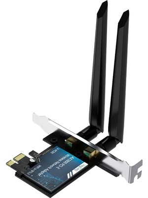 Aydogan's AX1800 Wi-Fi 6 Alıcı ve Bluetooth 5.2 Adaptör 5db Dual Anten Pcıe Wifi Ağ Kartı