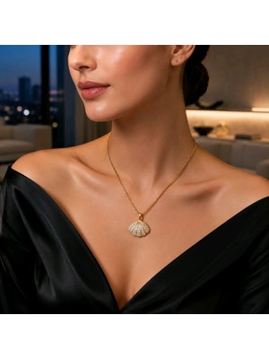 Monalisa Home Gold Renk Lüks Açılan İstiritye Figürlü Gösterişli Kolye