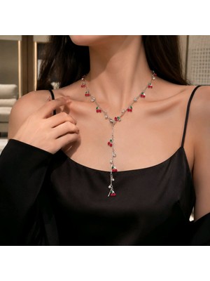 Monalisa Home Lüks Zirkon Taşlı Figürlü Gösterişli  Y Kolye