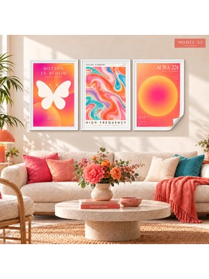 Akıllı Kağıt Statik Tutunma Özellikli Tablo - Poster Modern (Model- 53)