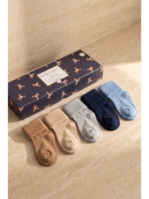 Katia & Bony 5'li Paket Yenidoğan Bambu Bebek Çorap Renkli