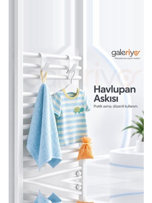Galeriyo Havlupan Askısı – Suya ve Isıya Dayanıklı, Pratik ve Dayanıklı Tasarım 1 Adet Beyaz