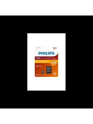 Philips Phılıps FM12MP45B/00, 128GB, Sdxc, Uhs-I, U1, CLASS10, Microsd Kart Bellek (Sd Adaptörlü)
