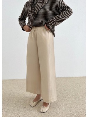 Moda Aksa 3971 FL BEL İPLİ CHİNO PANTOLON BEJ