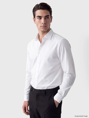 Lc Waikiki Yeni Sezon Beyaz Slim Fit Poplin Erkek Gömlek
