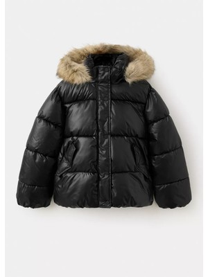 Mango Parlak Kapitone Anorak