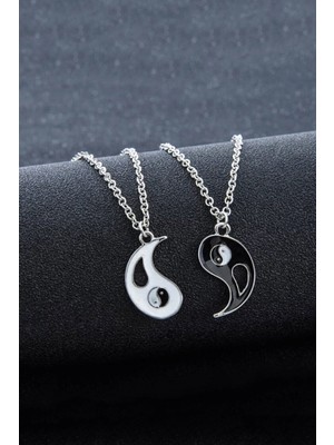 The Collection 2 Ying Yang Denge Zincir Kolye Erkekler İçin Özel Tasarım Arkadaşlık Temalı