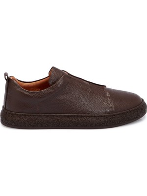 Tergan Kahverengi Hakiki Deri Erkek Sneaker - E25S1AY57423-A42