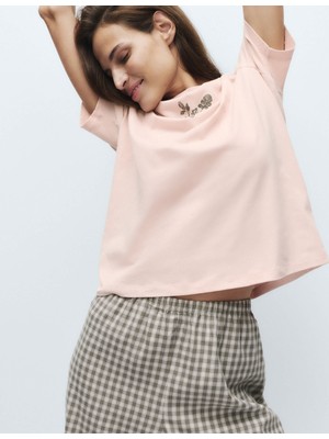 Marks & Spencer Pamuk Karışımlı Desenli Pijama Takımı
