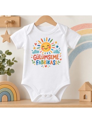 Igıgı Collection Tatlı Ama Cesur Baskılı %100 Pamuk Beyaz Unisex Bebek Zıbın