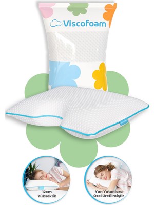 Shoulder Yan Yatanlar Boyun Destekli Ortopedik Yastık Boyun Destekli Visco Yastık - 58 x 40 x 12 cm