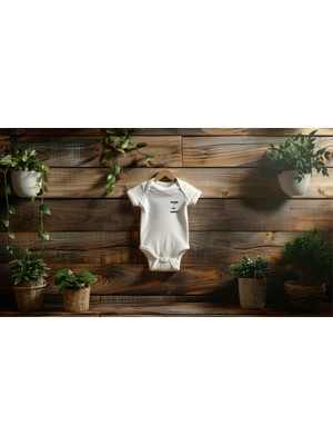 Igigi Collection Igıgı Storm Pooper Eğlenceli Baskılı %100 Pamuk Kısa Kollu Beyaz Unisex Bebek Zıbın