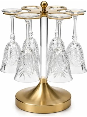 I Love Home Glass Premium Pirinç Bardak Standı