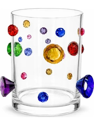 I Love Home Glass Jewel Renkli Kristal Taş Detaylı Dekoratif Vazo