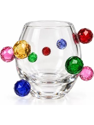 I Love Home Glass Kristal Renkli Top Mini Vazo