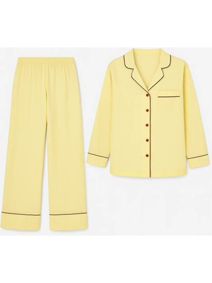 I Love Home Glass No:3 Butter Yellow Takım Pijama