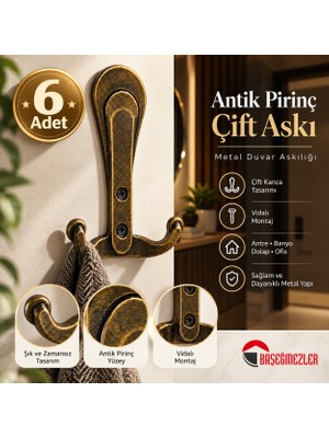 Haskan Lila Portmanto Antik Sarı 6 Adet