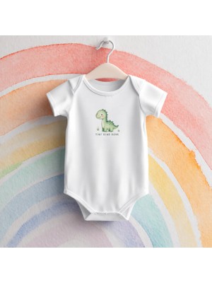 Igigi Collection Igıgı Collection Tiny Dino Roar Minik Dino Kükremesi Baskılı %100 Pamuk Bebek Zıbın