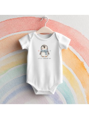 Igigi Collection Igıgı Collection Little Penguin Pal Minik Penguen Dost Baskılı %100 Pamuk Bebek Zıbın