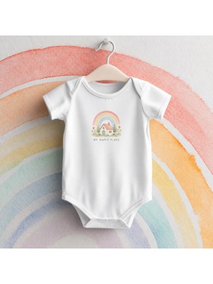 Igigi Collection Igıgı Collection My Happy Place Mutlu Yerim Baskılı %100 Pamuk Bebek Zıbın