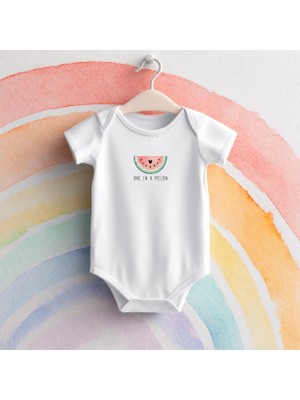 Igigi Collection Igıgı Collection One In A Melon Biricik Karpuzum Baskılı %100 Pamuk Bebek Zıbın