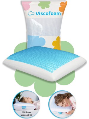 Bonni Terletmeyen Ortopedik Yastık Serinleten Visco Yastık Jelli Yastık 59x39x15.5cm