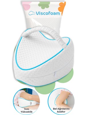 Viscofoam Kalp Diz Arası Ortopedik Yastık Bacak Arası Visco Yastık - 23x23x5cm